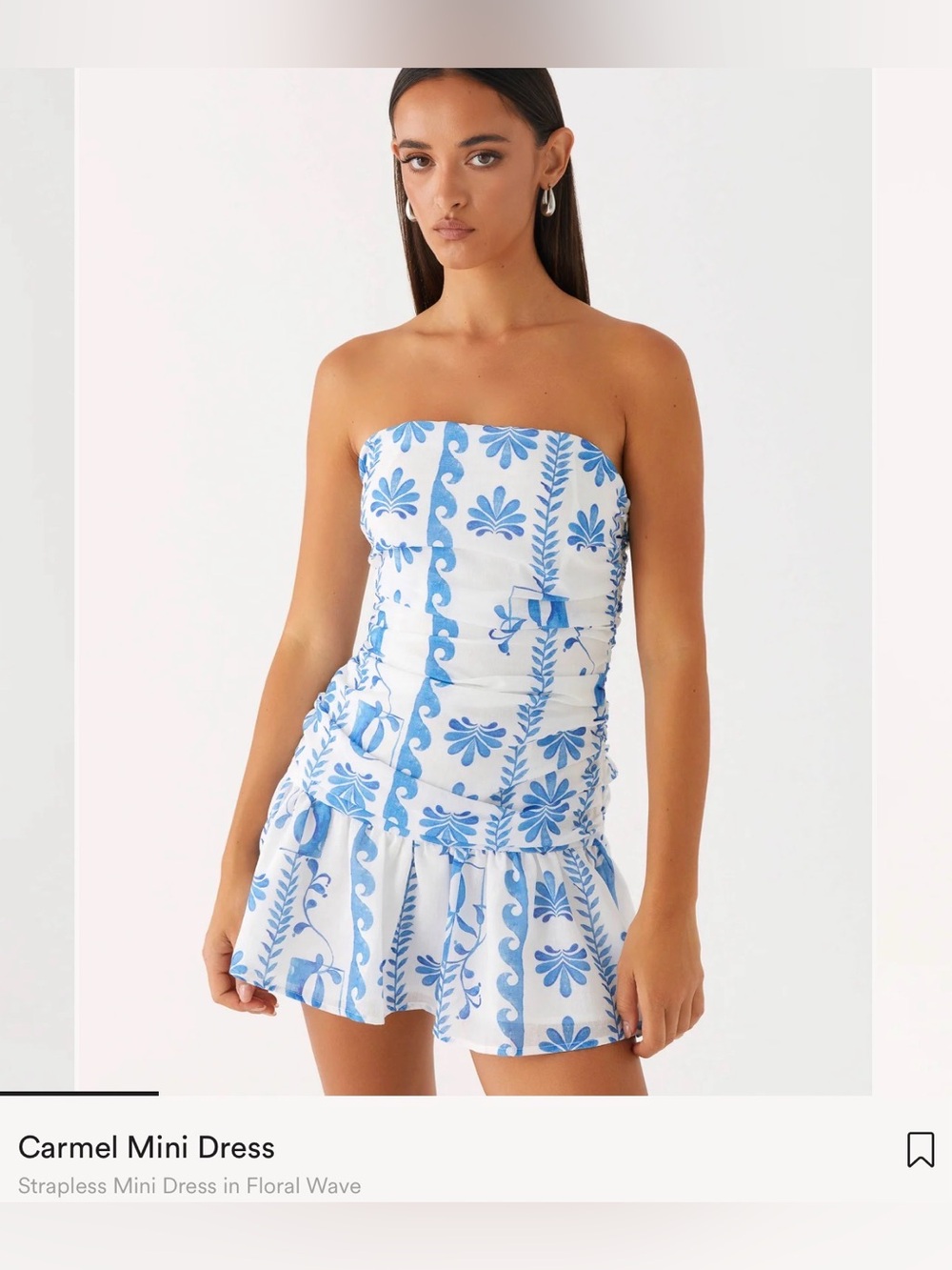 Peppermayo Carmel Mini Dress - Floral Wave